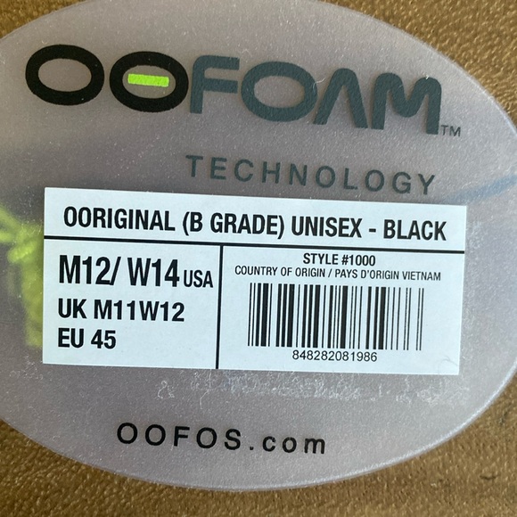 🆕 Oofos Men's OOriginal Sandal - Black Sz 11 - Picture 4 of 5